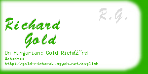 richard gold business card